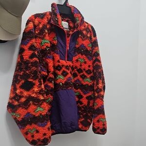 Urban Outfitters Multicolor Fleece with Purple Zipper